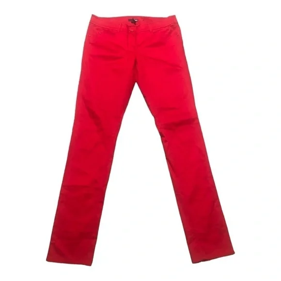 Women’s Red HM Pants Size 8 inseam 32 inches waist 15,5 inches Slim Leg - Picture 2 of 8